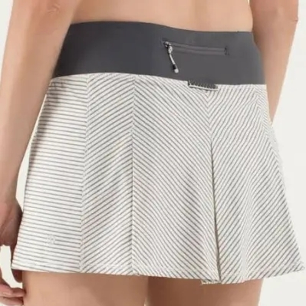 Lululemon Striped Athletic Skort with Gray Waistband